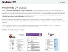 Tablet Screenshot of modeles-de-cv.com